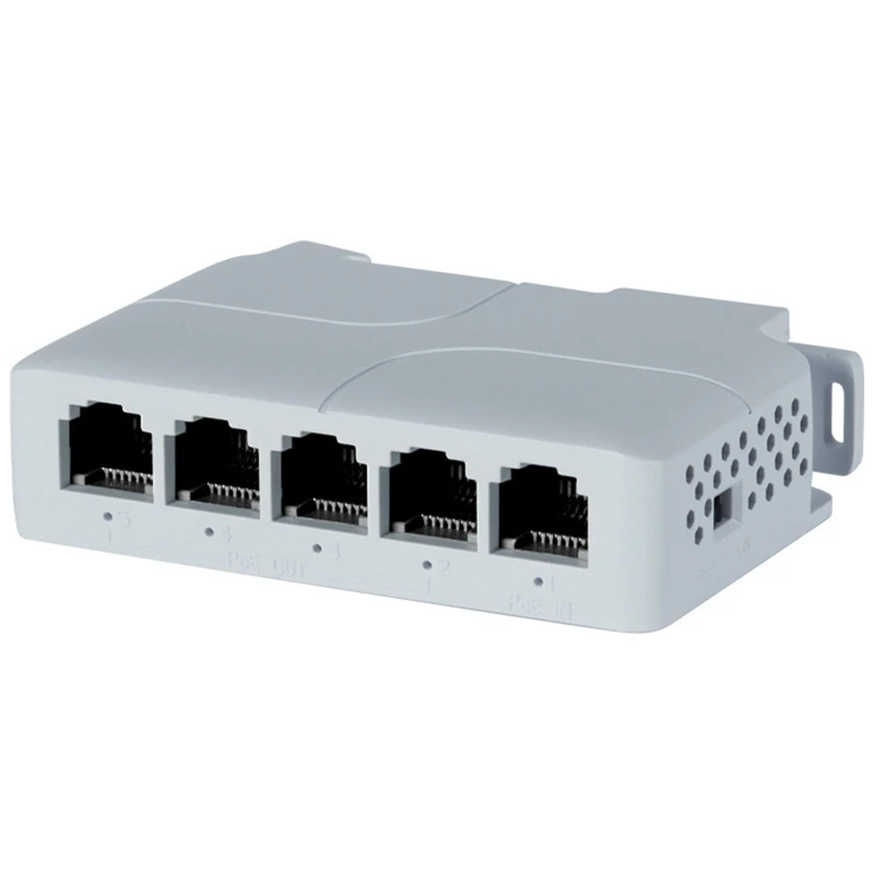 

5 Port 10/100Mbps POE Extender 1 In 4 Out Network Switch Repeater Support IEEE802.3Af/At/Bt For Poe Switch NVR IPC-AT82