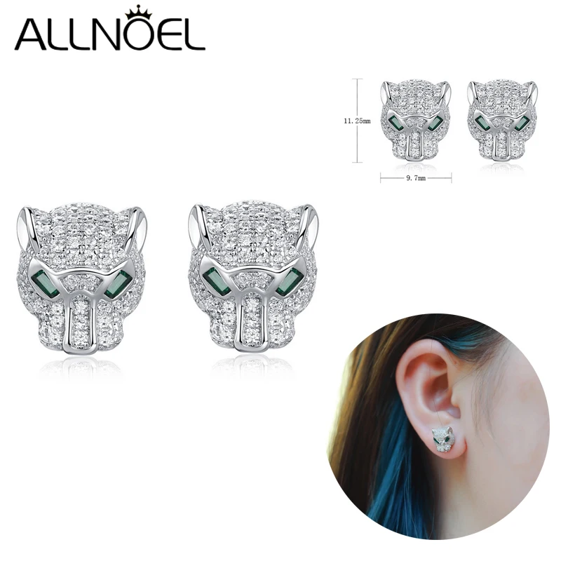 ALLNOEL 925 スターリングシルバーブレスレット動物ヒップホップファッション女性のブレスレット輝くキュービックジルコニアブレスレットジュエリーギフト