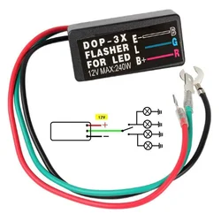 Relé intermitente LED para motocicleta, 1 piezas, 3 pines, 12V, señal de giro electrónica, ATV