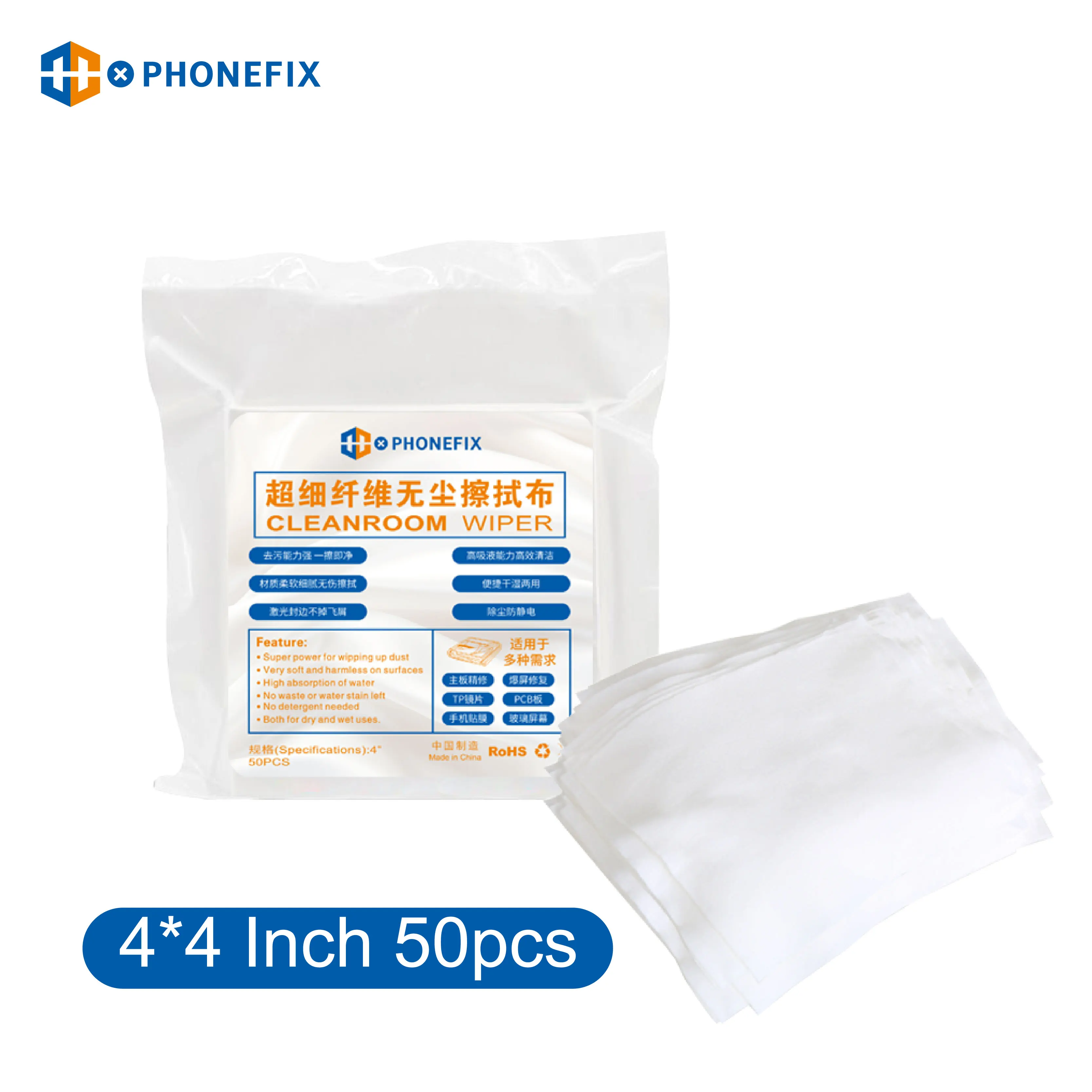 4inch*4inch 6inch*6inch Cleanroom Wiper for Mobile Phone Tablet LCD Screen Lens All Large Format Printer Dust Cleaning Cloth