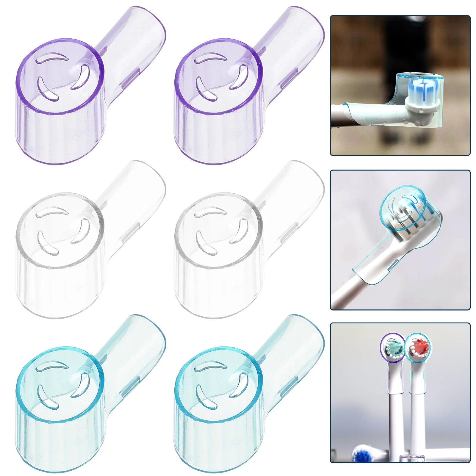 

6 Pcs Electric Toothbrush Head Cover Ultimate Coverings Travel Dust Covers for Round