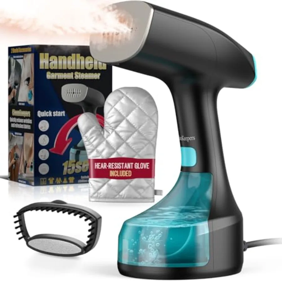 

Steamer for Clothes 1900W Strong Penetrating Steam Portable Handheld Garment Steamer Clothes Steamer with 3 Steam Settings Fabr