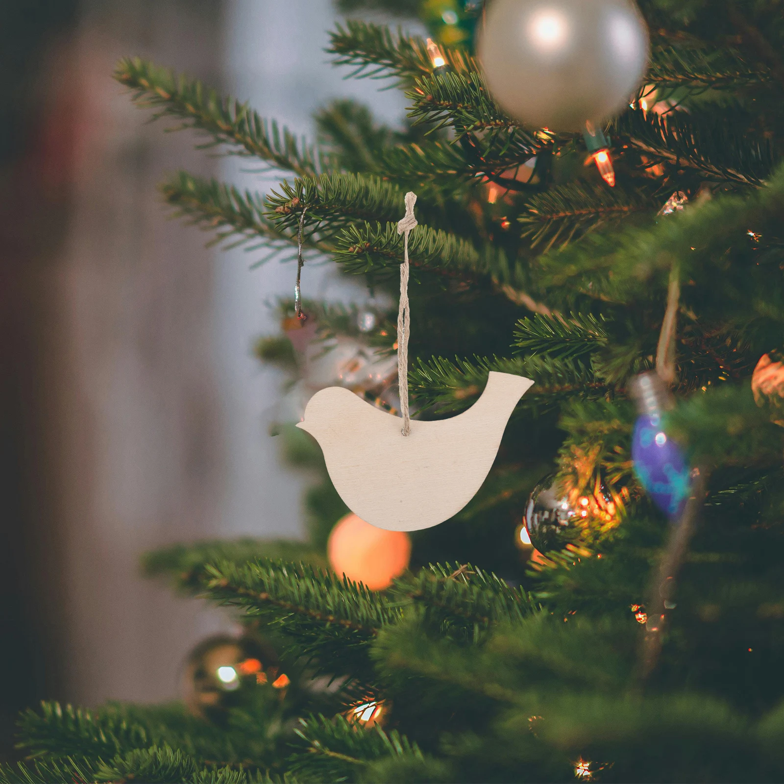 

20Pcs Bird Shaped Wooden Cutouts Unfinished Blank DIY Crafts Paintable Ornaments Hanging Decorations Xmas Tree