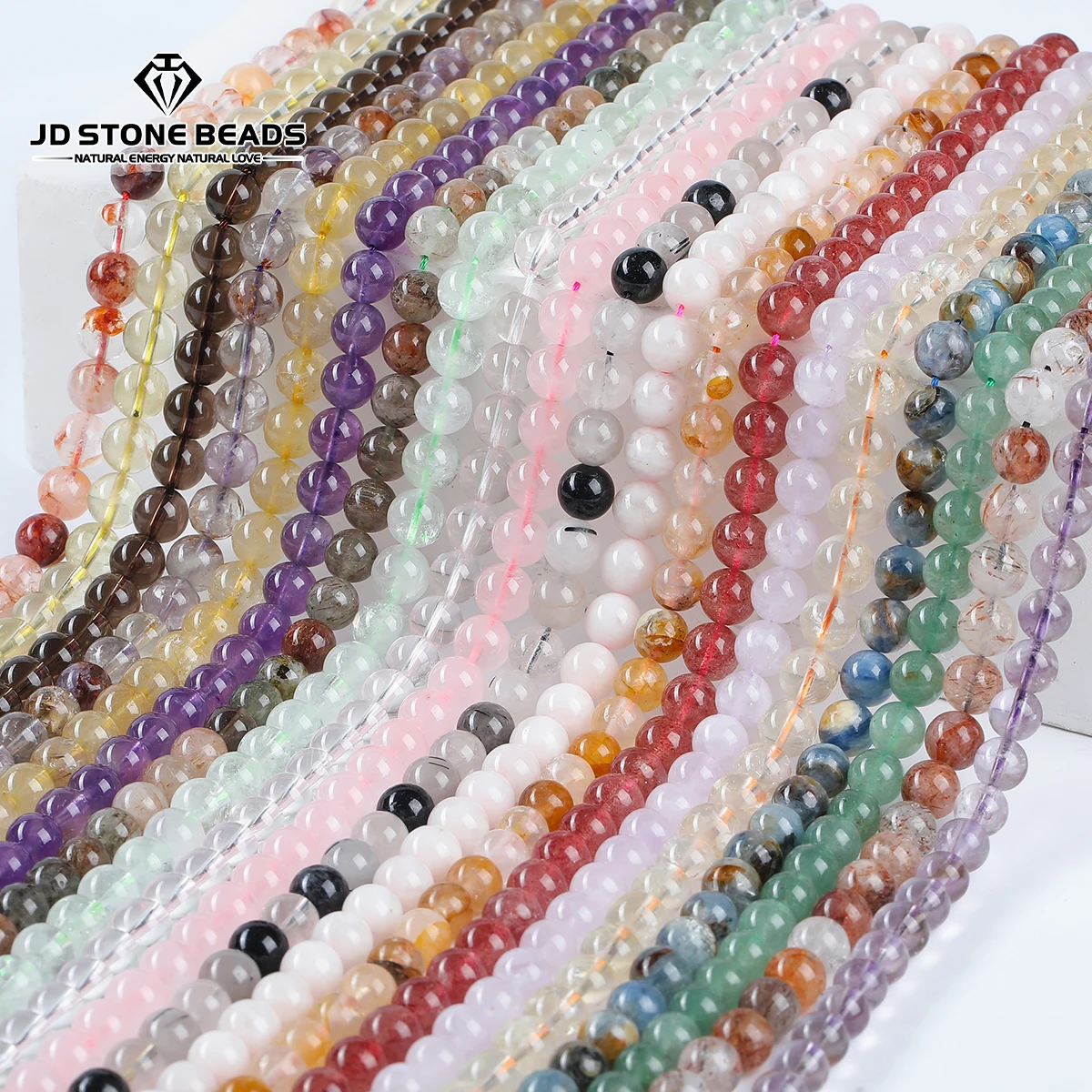 

Wholesale Natural Pink Quartz Amethyst Beads Round Loose Spacer For Jewelry Making Bracelet Necklace Accessory 4 6 8 10 12mm