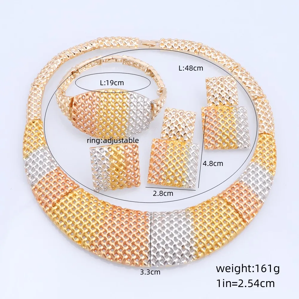 سينثيا مجموعات مجوهرات للنساء موضة دبي مجوهرات قلادة أقراط سوار حلقة مجموعة مع الراين الزفاف هدية عيد #6