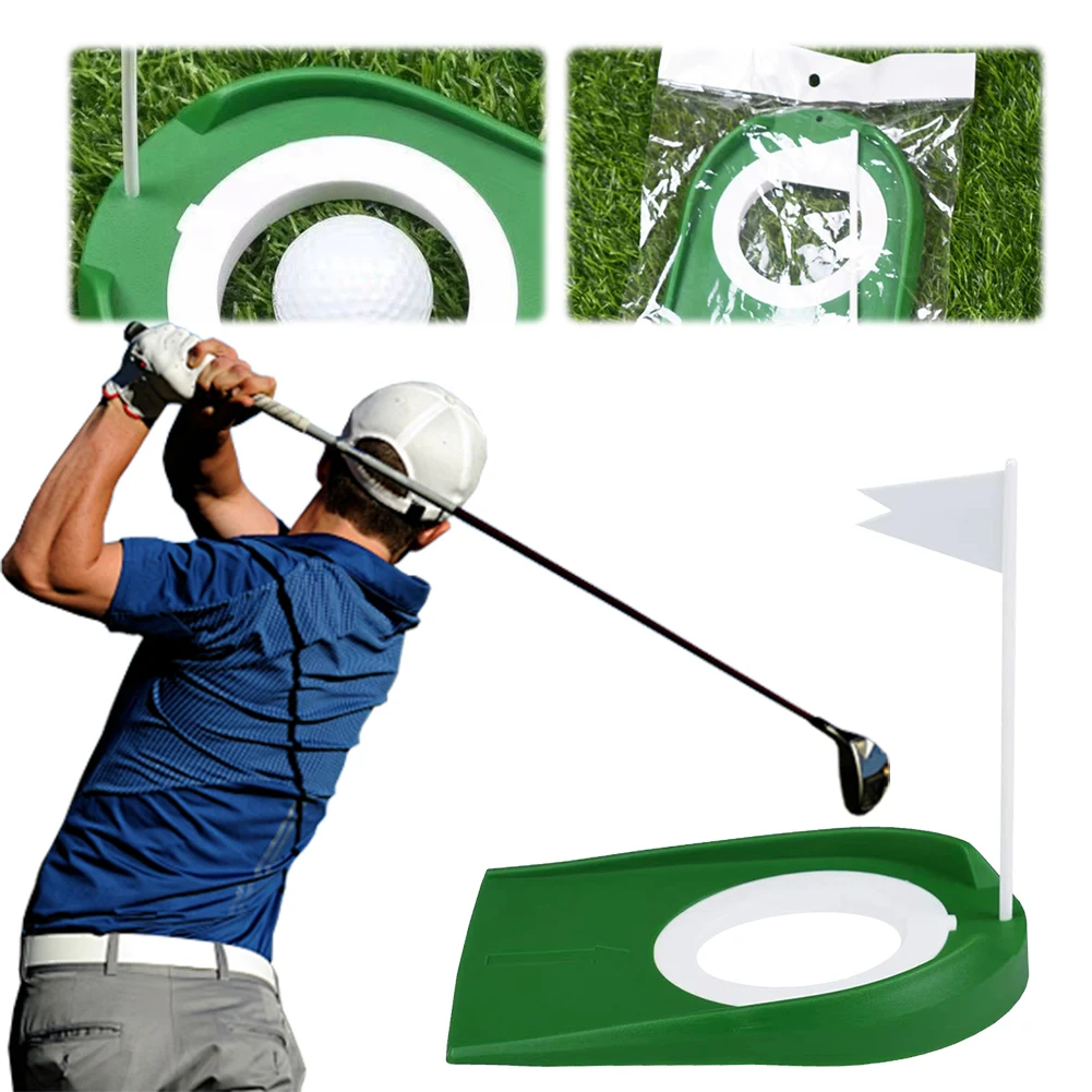 Golf Putting Cup Golf Training Putters Hole with Flag Golf Putting Disc Golfs Practice Hole Cups Auxiliary Tool for Men Women