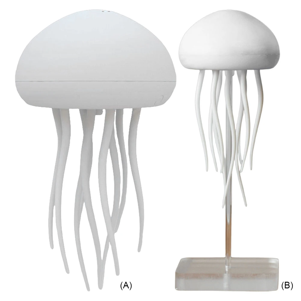 3D Jellyfish Night Light Jellyfish Bedside Lamp Voice Control Creative Sleeping Light with Rotating Tentacles for Desktop