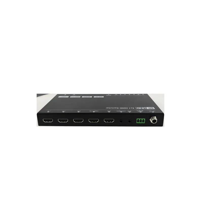 8K 60Hz for 2.1 Switcher 4K 120Hz Audio Converter 4x1 with IR Remote for PS4/PS5/Xbox 4-in-1 Video Splitter HDCP