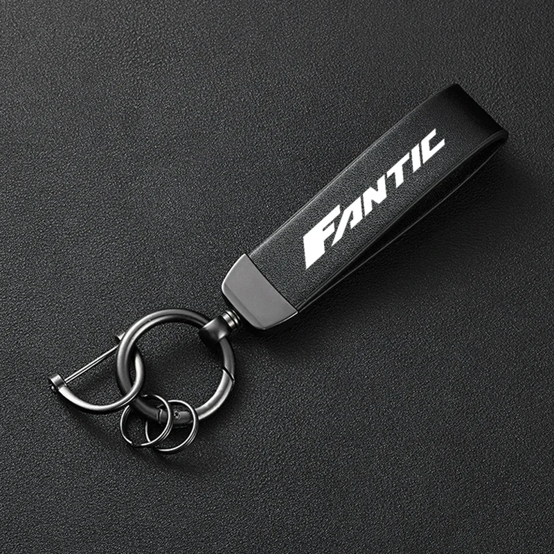 Motorcycle Color Changing Leather Trendy Brand Keychain For FANTIC CABALLERO FLAT TRACK 125 250 RALLY SCRAMBLER Accessories