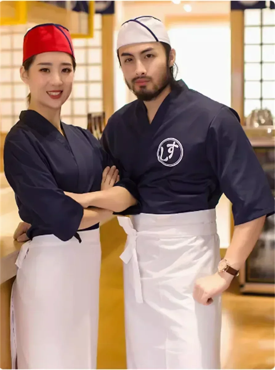 Restaurants à sushi japonais et vêtements de travail kimono