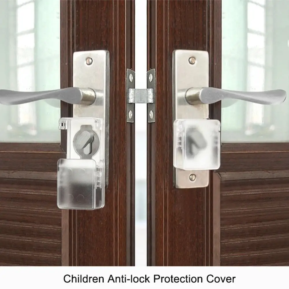 Durable Detachable Protective Baby Child Proof Safe Anti-open Anti-lock Protection Cover Security Lock Door Handle Lock