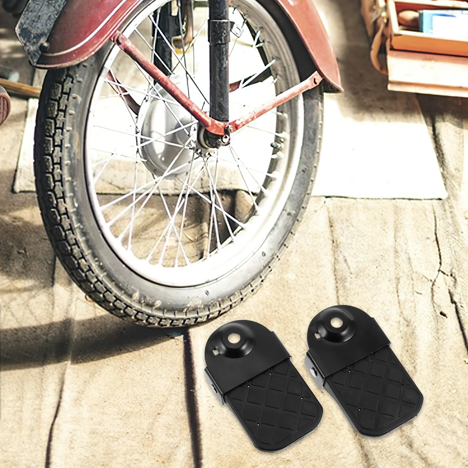 

Universal Electric Bike Foot Pegs Aluminum Alloy Foldable Passenger Footrests For Atv Motorcycle Rear Seat Durable Adjustable