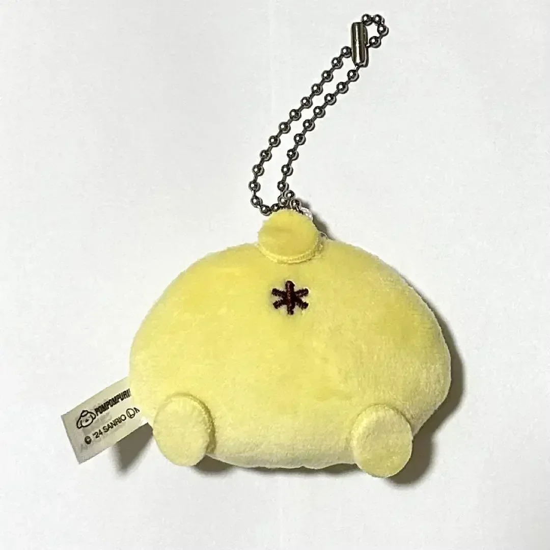 YUMEYA capsule toys kawaii SanrxCharacters Pompompurin Mochimochi Plush Ball Chain fat stuffed purin dog with hat pendant figure