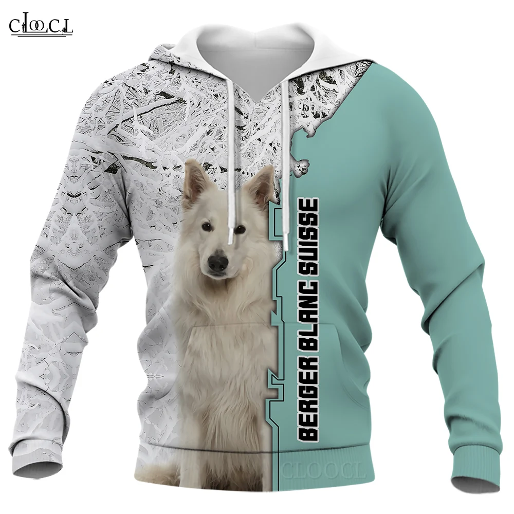 

CLOOCL Men Hoodie Berger Blanc Suisse 3D Printed Women Hoodies Streetwear Pullover Unisex Casual Tracksuit Teenage Clothing