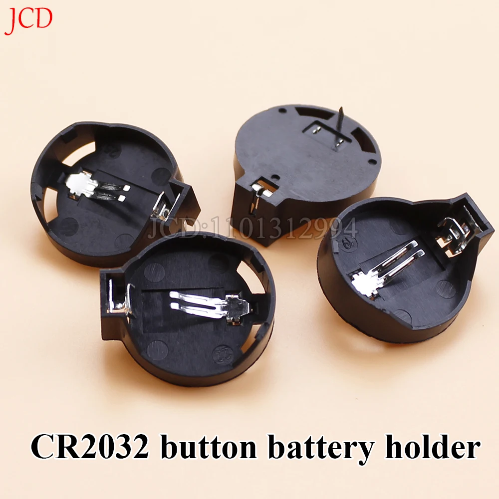 100PCS CR2032 CR2025 Battery Holder Coin Cell Socket Box Case 3V Black Battery Holder High Quality Repair Parts