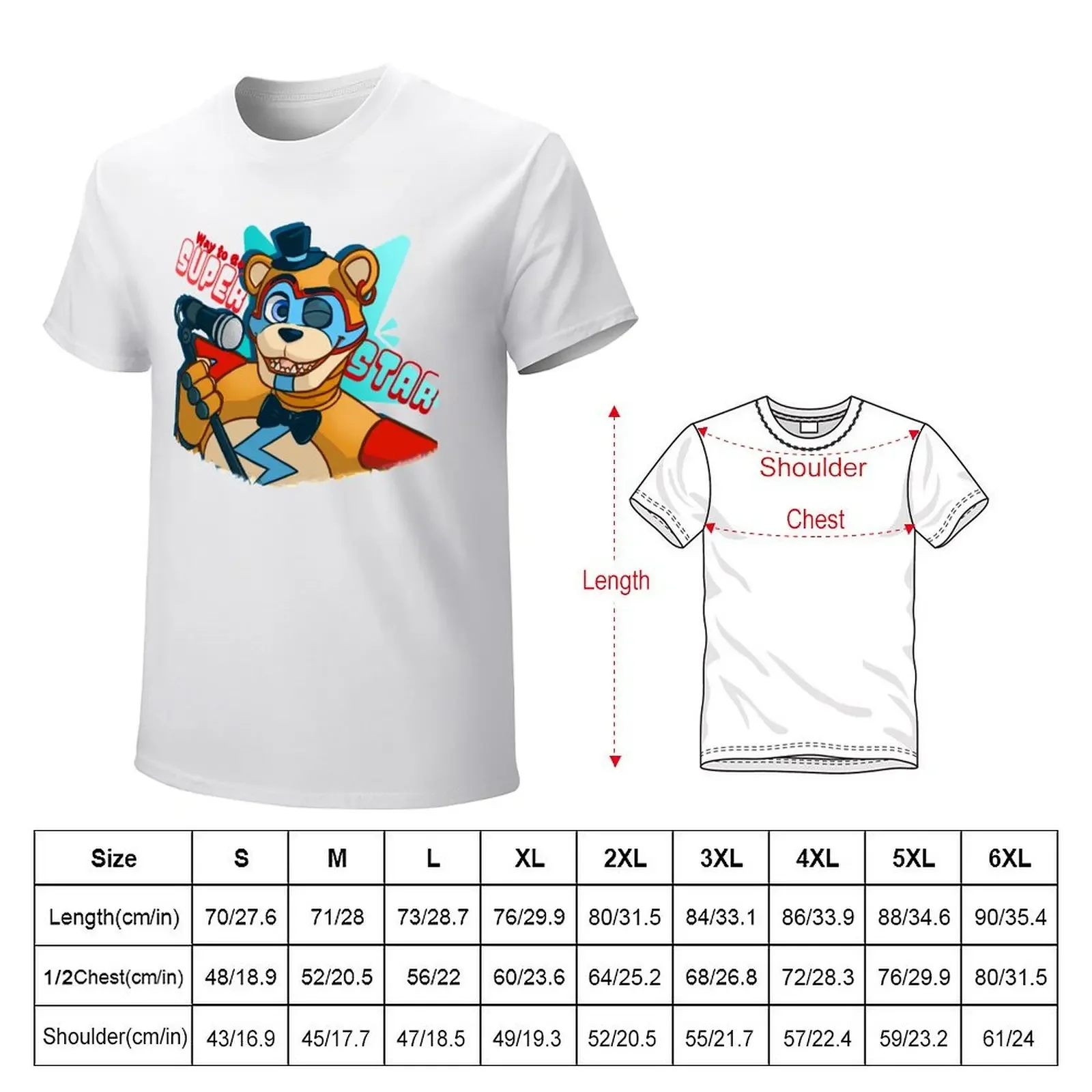 Fazbear - Way To Go Super Star! T-shirt sports fans vintage clothes hippie clothes korean fashion mens t shirt graphic