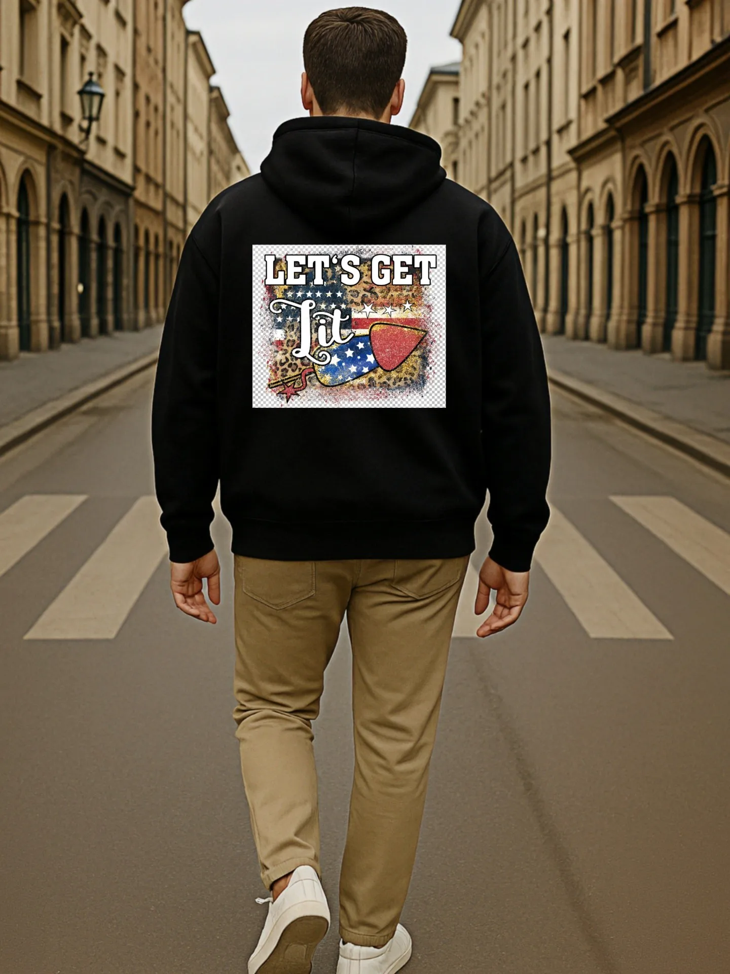 هوديي جرافيك للرجال، طباعة جرافيك عتيقة، نمط كاجوال، مزيج من القطن، للشباب، للارتداء اليومي