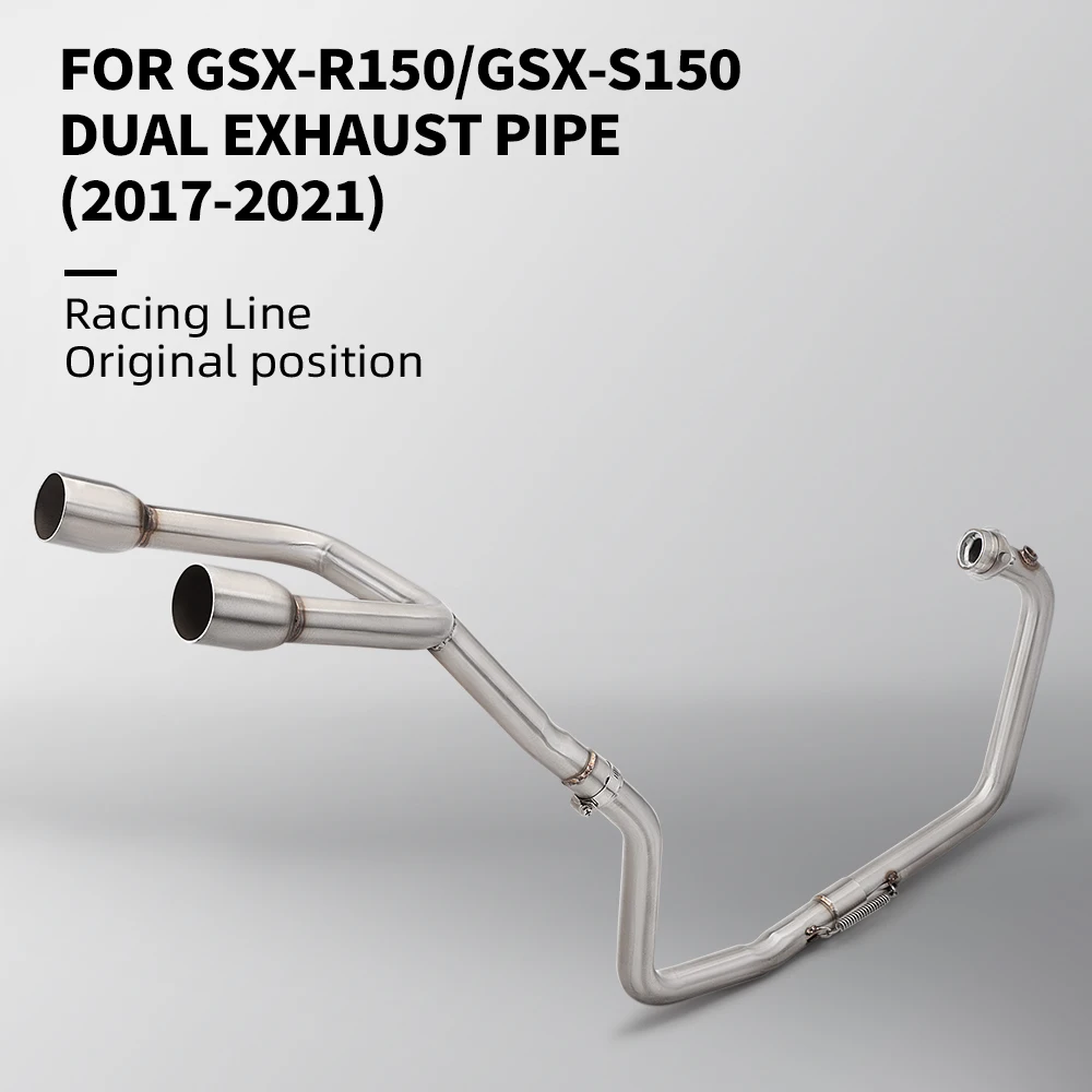Motorcycle System Exhaust Escape Modify Stainless Steel 51MM Front Link Pipe For GSX150R GSXR150 GSX-S150 GSX S150