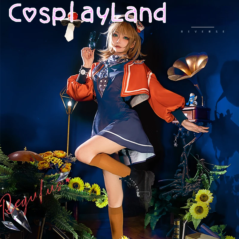 

Game Reverse:1999 Cosplay Regulus Costume Dress Jackets Hat Women Regulus Uniform Suit Halloween Carnival Role Play Clothing