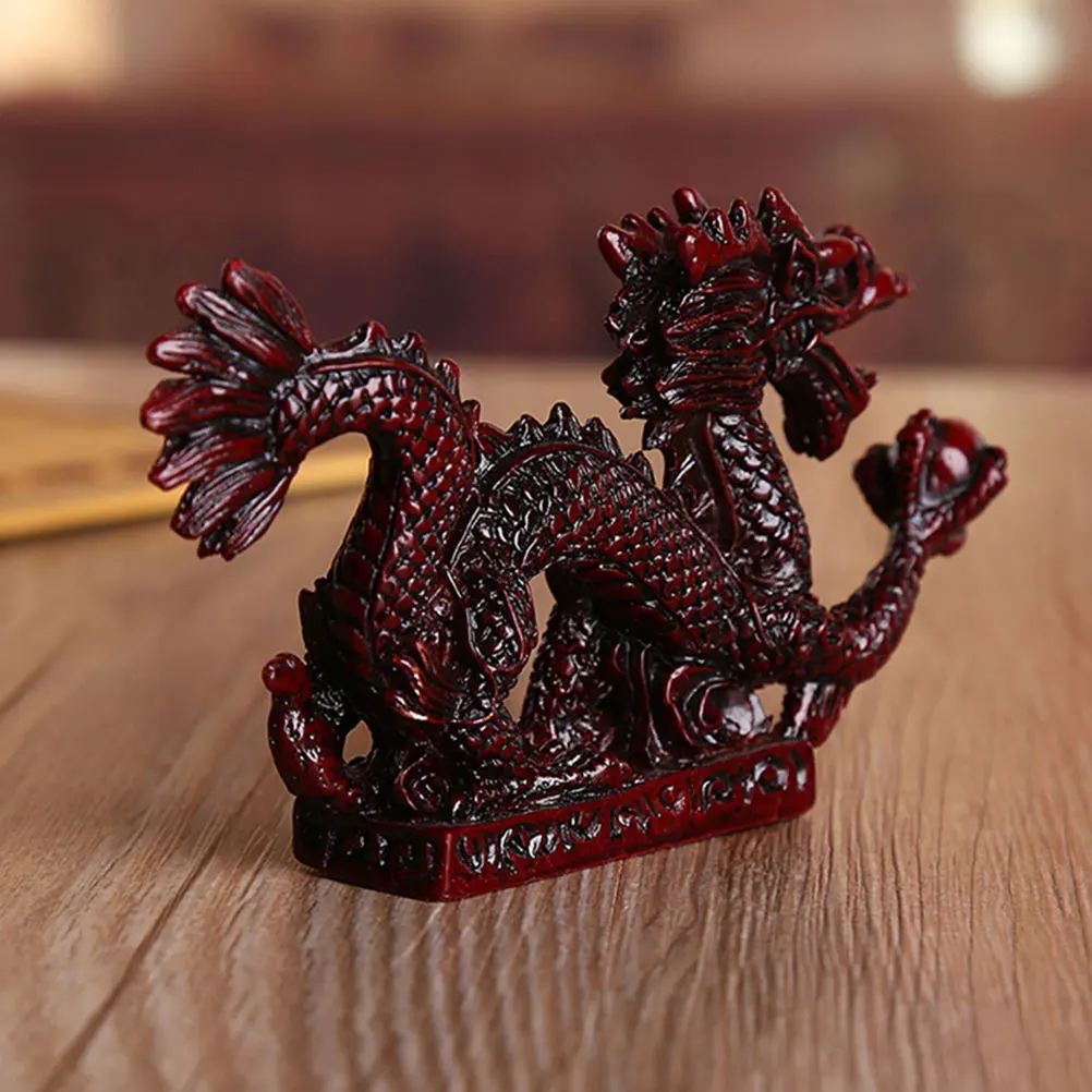 

Resin Craft Dragon Statue Small Elegant Decoration for Desk Cabinet Living Room Sophisticated Artistic Home Gift