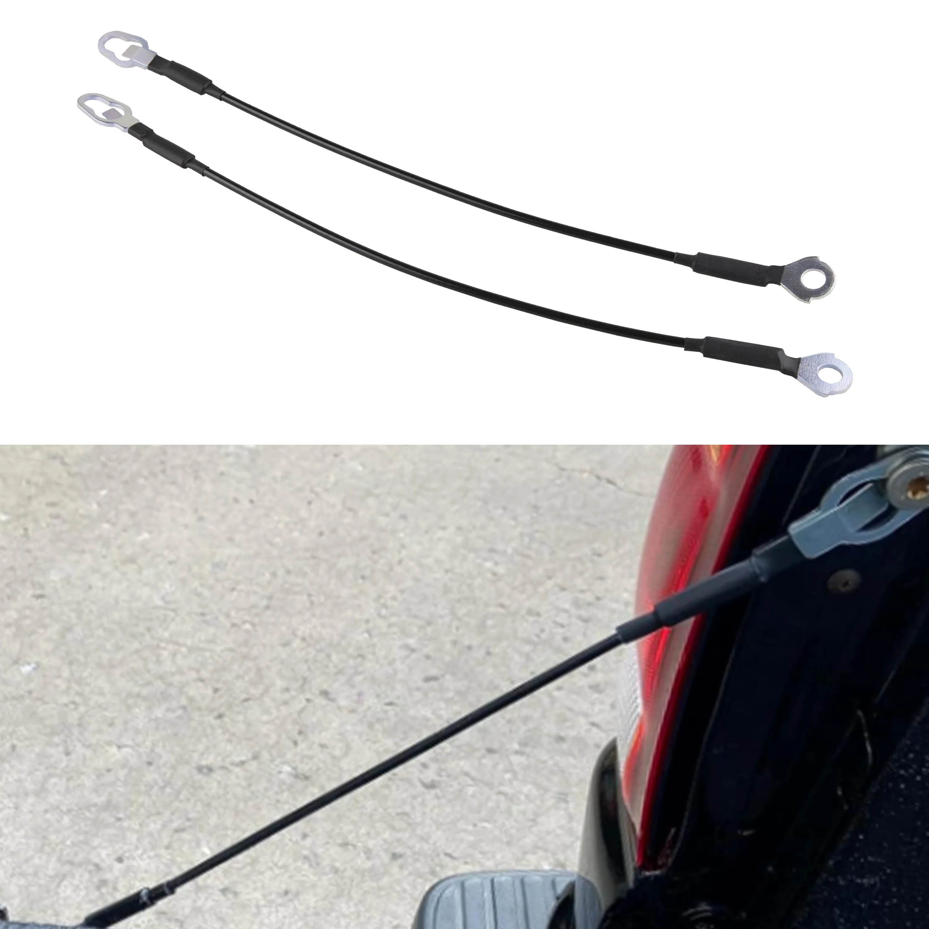 2 Pcs Rear Tailgate Cables Lift Gate Support Straps For Ford F-100 F-150 F-250 F-350 Pickup Truck 1987-1997