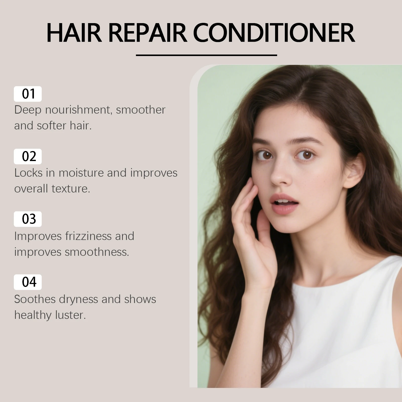 HOEGOA 300ml Hair Moisturizing Nourishing Conditioner Deep Repair Damaged Scalp Strengthen Roots Make Soft Lustrous Easy to Comb