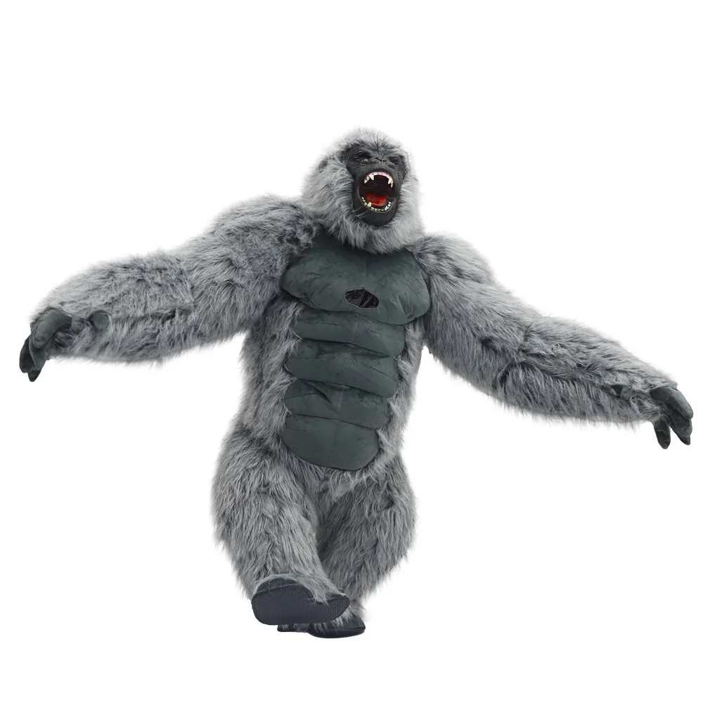 Front View of Gray King Kong Costume