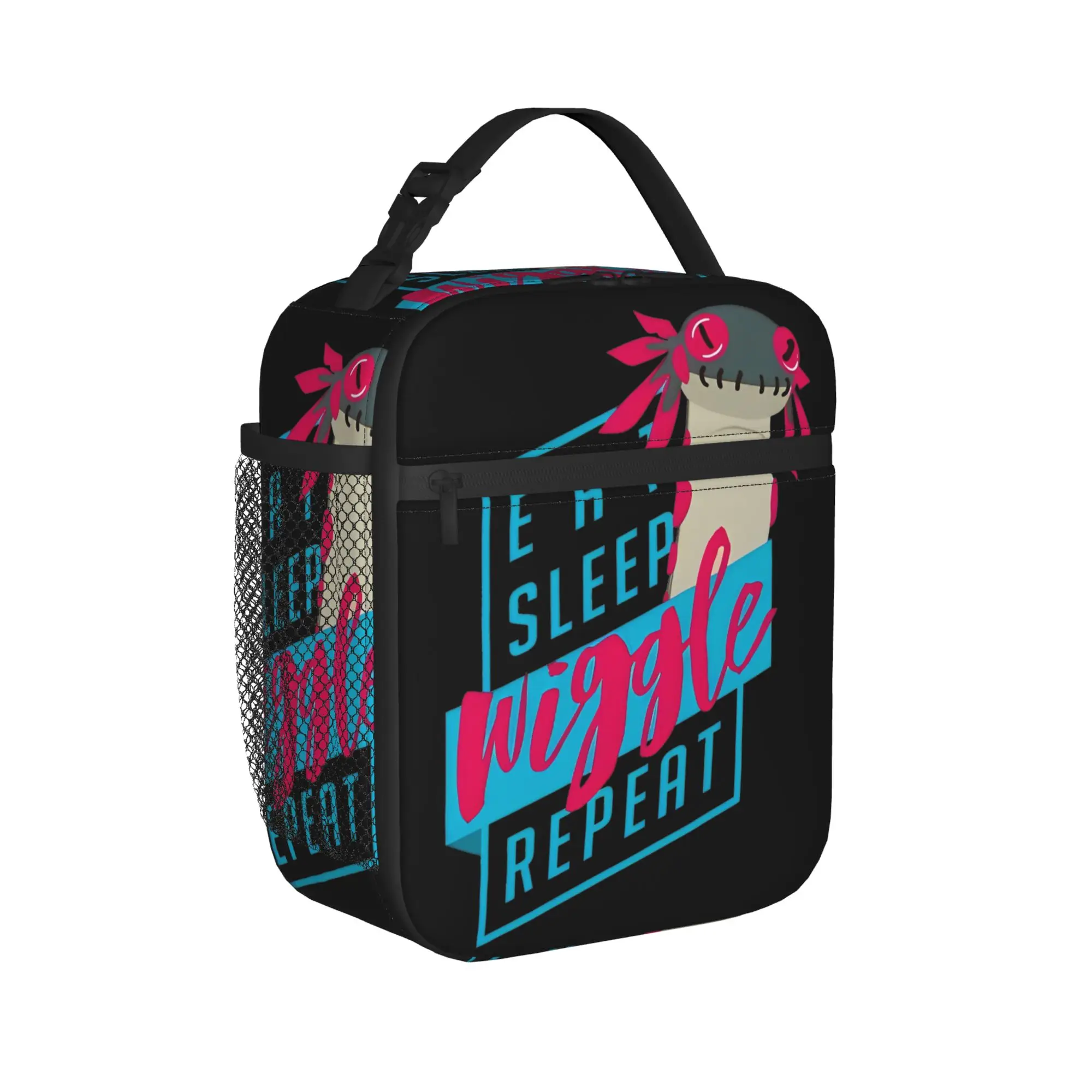 Eat Sleep WIGGLE Repeat Insulated Lunch Bag Cooler Bag Lunch Container Monster Hunter Design Tote Lunch Box Food Bag