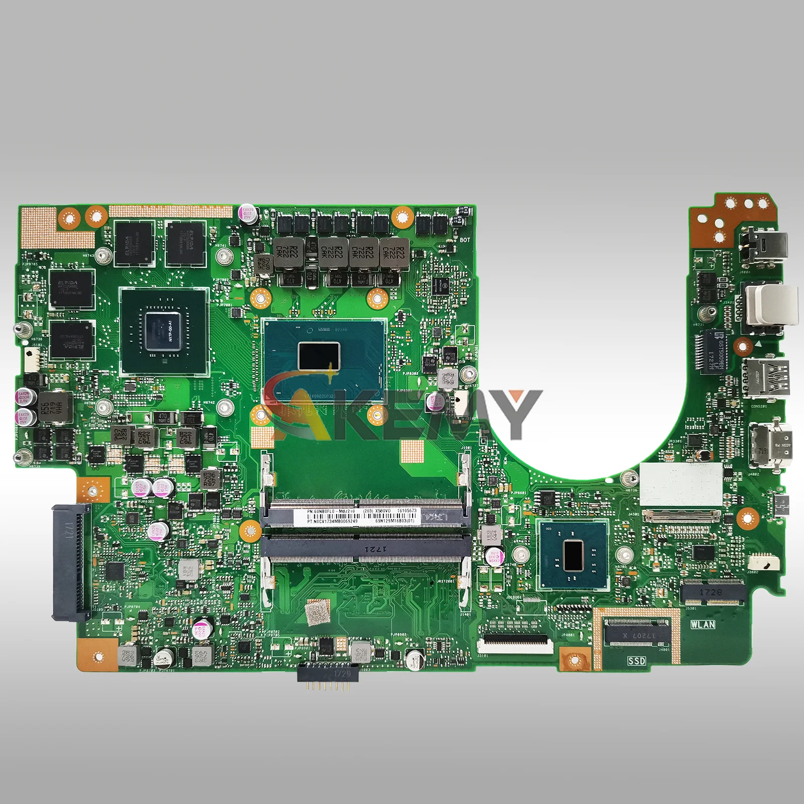X580VD Laptop Motherboard Für ASUS VivoBook X580VD FX580V NX580V X580V N580V X580VN Mainboard Mit CPU 100% tests OK schnelle schiff