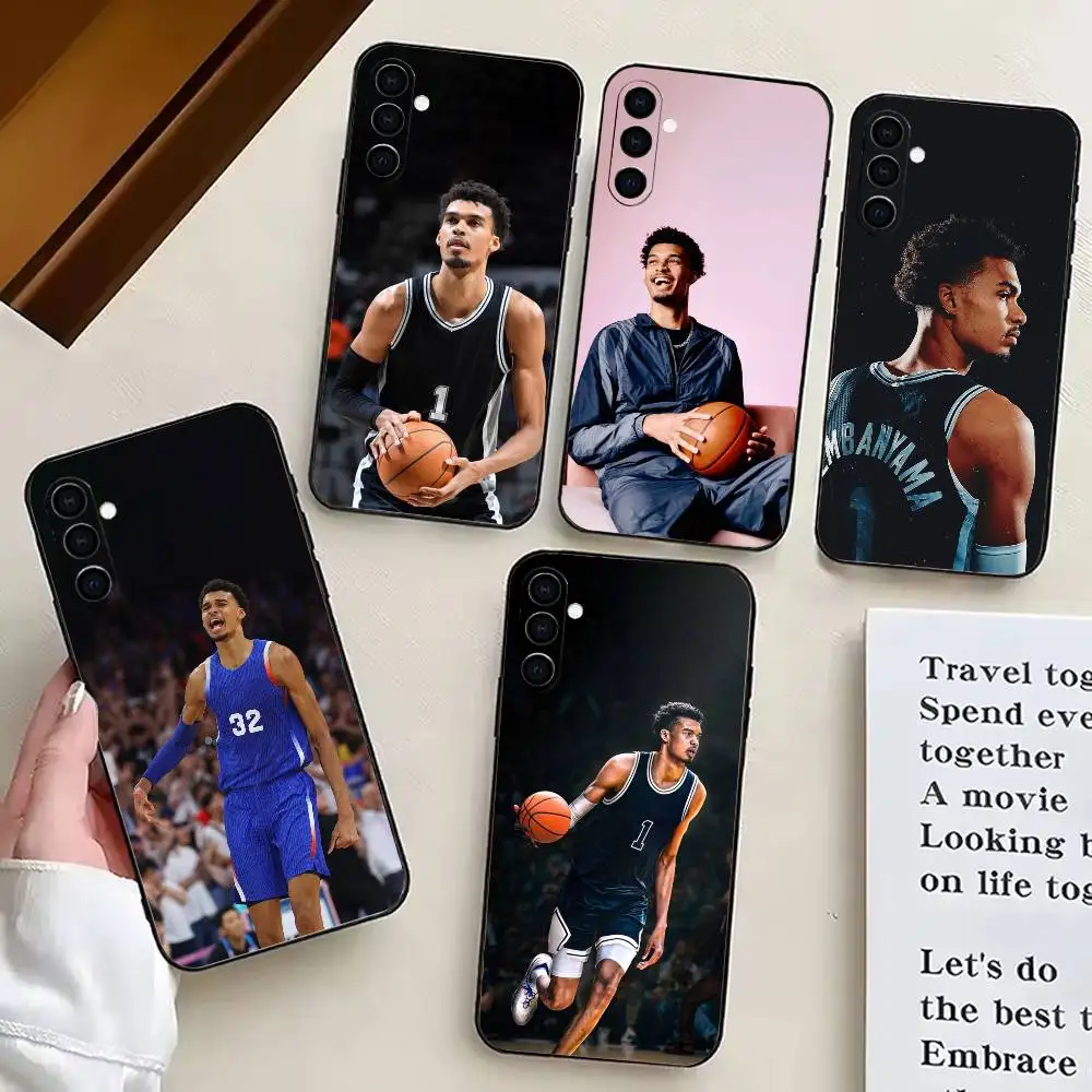 

Cool V-Victor W-Wembanyama VWES Phone Case Black Silicone Soft For Samsung Galaxy A73,A72,A71,A70,A53,A52,A51