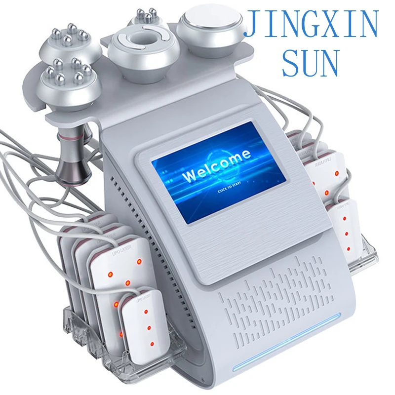 Desktop 80K six-in-one beauty instrument Multi-polar RF negative pressure micro-electric body beauty thermal energy massage shap
