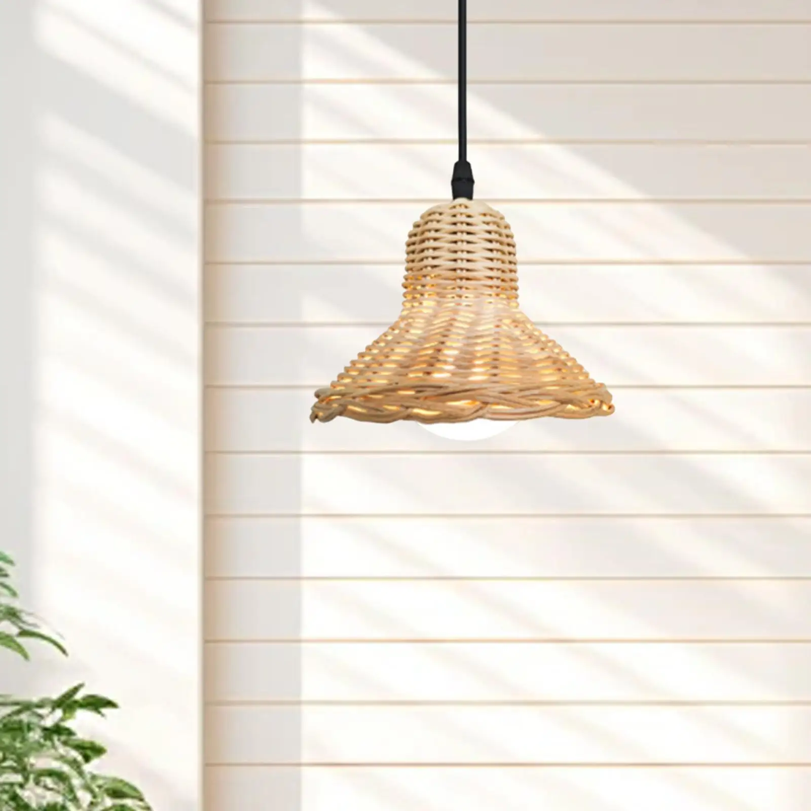 

Rattan Pendant Light Shade Only Country for Restaurant Living Room Farmhouse