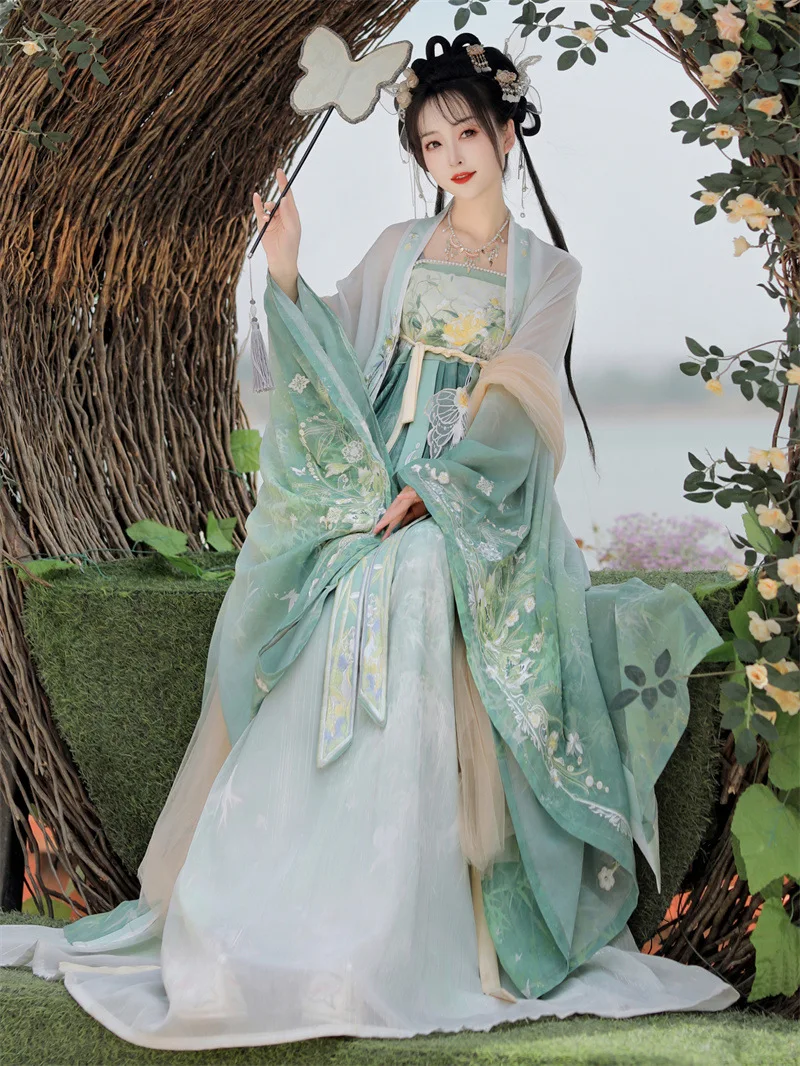 SY91 Hanfu Female New Phantom Night Summer Thin Chinese Wind Improved Fairy Ancient Clothing