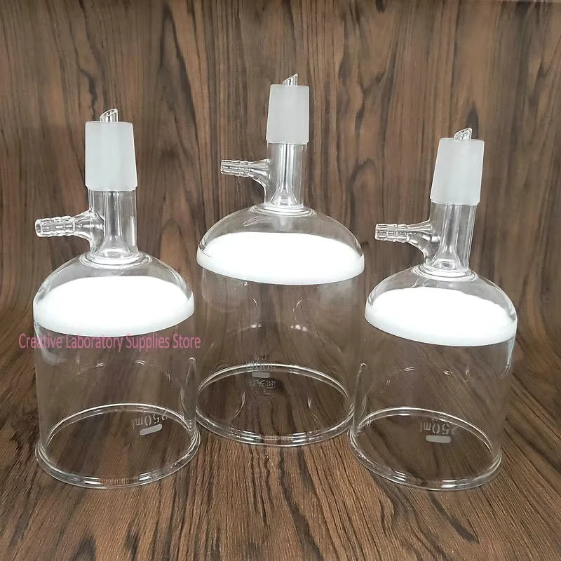 

30ml/60ml/100ml/250ml/500ml Lab Glass filter funnel suction funnel with branch pipe sand core Laboratory Equipment