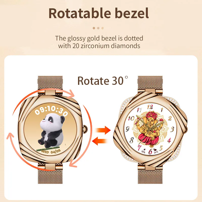 LEFYR AW5 Smart Watch Women Smartwatch for Android IOS Fitness Bluetooth Call AI Voice Connected Korean Support Blood Pressure