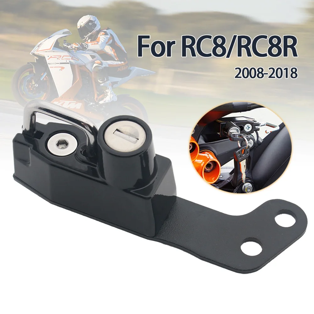 Motorcycle Helmet Lock Helmets Kit Security Anti-Theft Lock Rust-Proof Sturdy Aluminum Alloy Accessories For RC8 RC8R 2008-2018