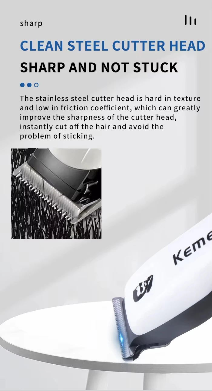 Kemei KM-PG809A KM-PG232 LCD USB Charging Hair Clipper Adjustable Professional Cutting Machine KM-3382 Shaver Trimmer For Men