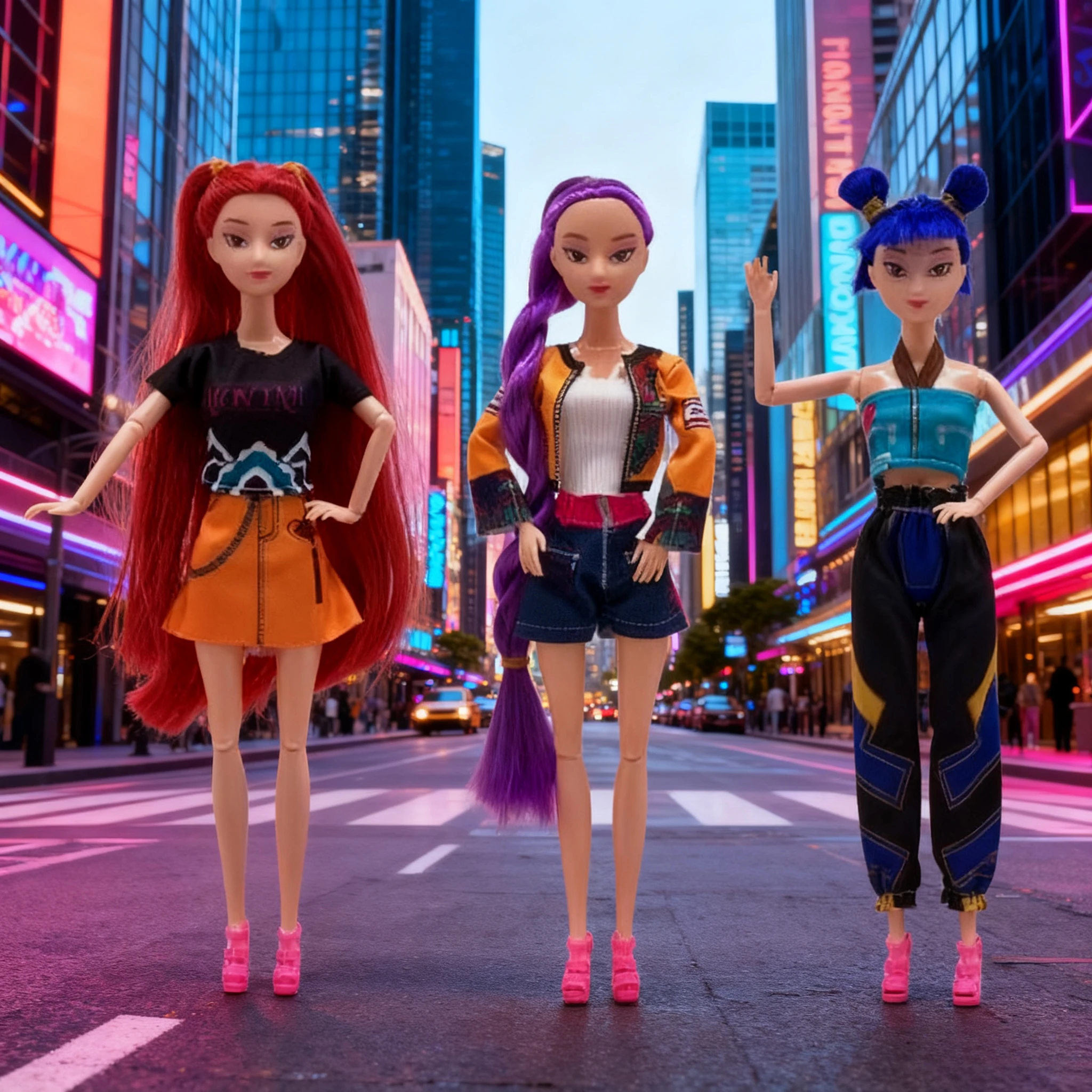 

New K-pop Anime Demon Hunter Witch Hunter High Appearance Rubber Doll Figurine Girl's Heart Decoration Holiday Gift