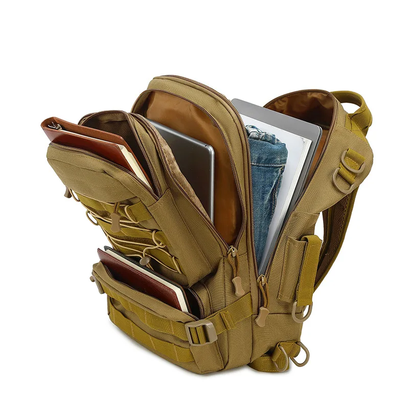 Tactical Camo Outdoor Backpack - Lightweight Cycling Fishing Crossbody Sling Pack for Men Waterproof Multi-Compartment Hiking