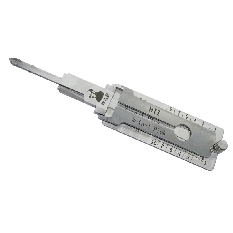 Lishi HI1 2-in-1 slotenmakersgereedschap, slotenopener en decoder, vlakfrees voor Hino vrachtwagenmodellen
