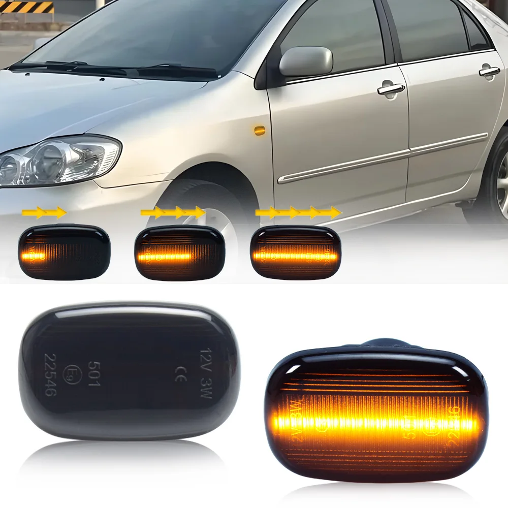 Para Toyota Hilux Carina Celica Corolla MR2 RAV4 Prius Picnic Yaris Lexus GS300 RX LED lámpara de posición lateral guardabarros luces de señal de giro