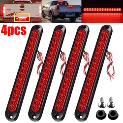 4PCS Trailer Truck Lorry Pickup Universal LED Tail Rear Lamp Turn Stop Brake Lights Bar Strip 12V-24V 15 LED 4/3/2/1PCS