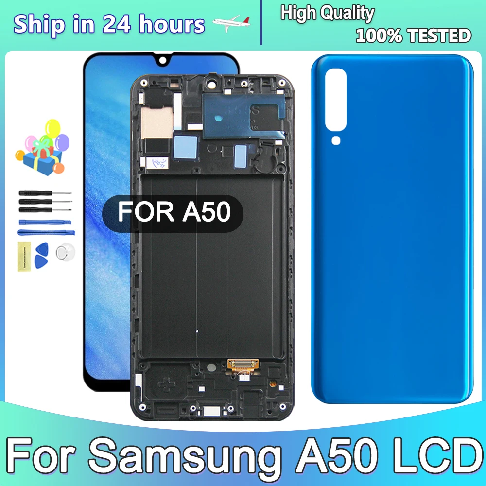 

TFT A50 Display Screen With Frame, for Samsung Galaxy A50 A505 A505FN/DS A505F/DS LCD Display Digital Touch Screen