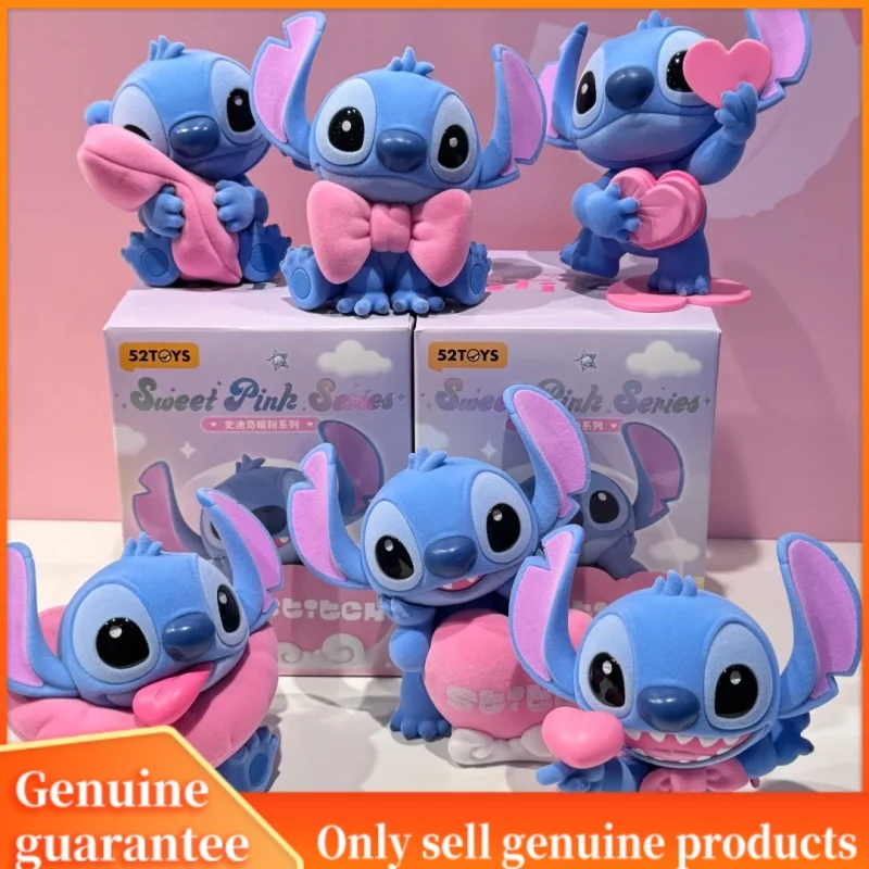 

New Disney Stitch Sweet Pink Series Blind Boxtrendy Toy Stitch Decoration Birthday Gift Action Figures Collectible Mystery Box