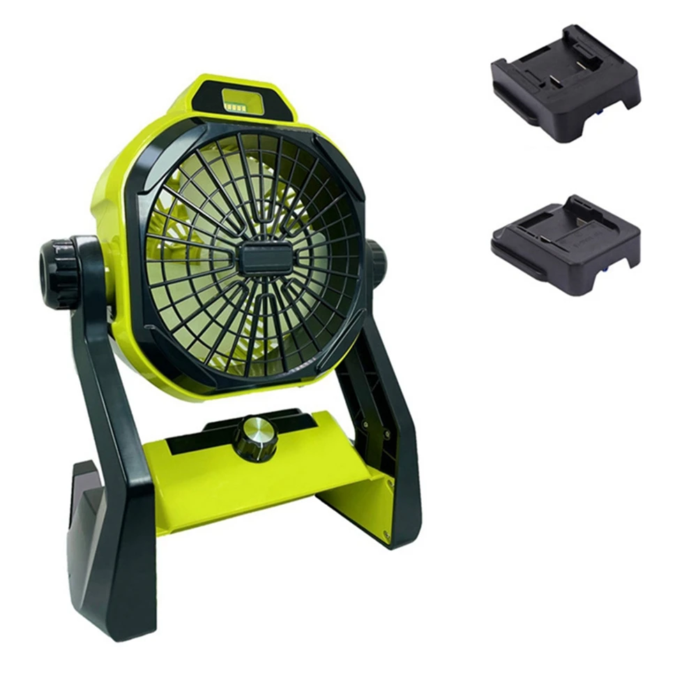 For Makita for DEWALT Milwaukee Li-Ion Battery with Adapte Work Fan