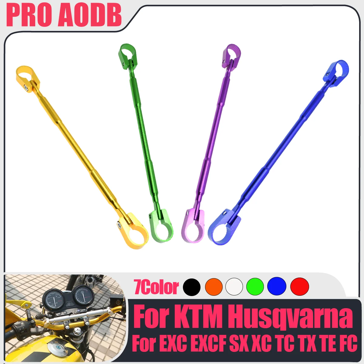 

7/8" 22mm Motocross CNC Aluminum Handle Cross Bar Steering Strength Lever Bar Balance Cross Bar Lever Handlebar Universal Parts