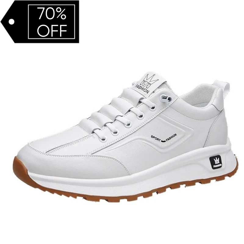 

High Quality Brand Men's Genuine Leather Casual Shoes Thick Soled Wear-resistant Outdoor Hiking Shoes Simple Men's Oxford Shoes