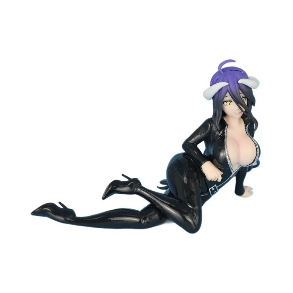 

Sexy Beauty Leather Jacket Overlord Albedo Lying Posture Car Desktop Ornament Small Figurines & Miniatures Home Crafts Gifts