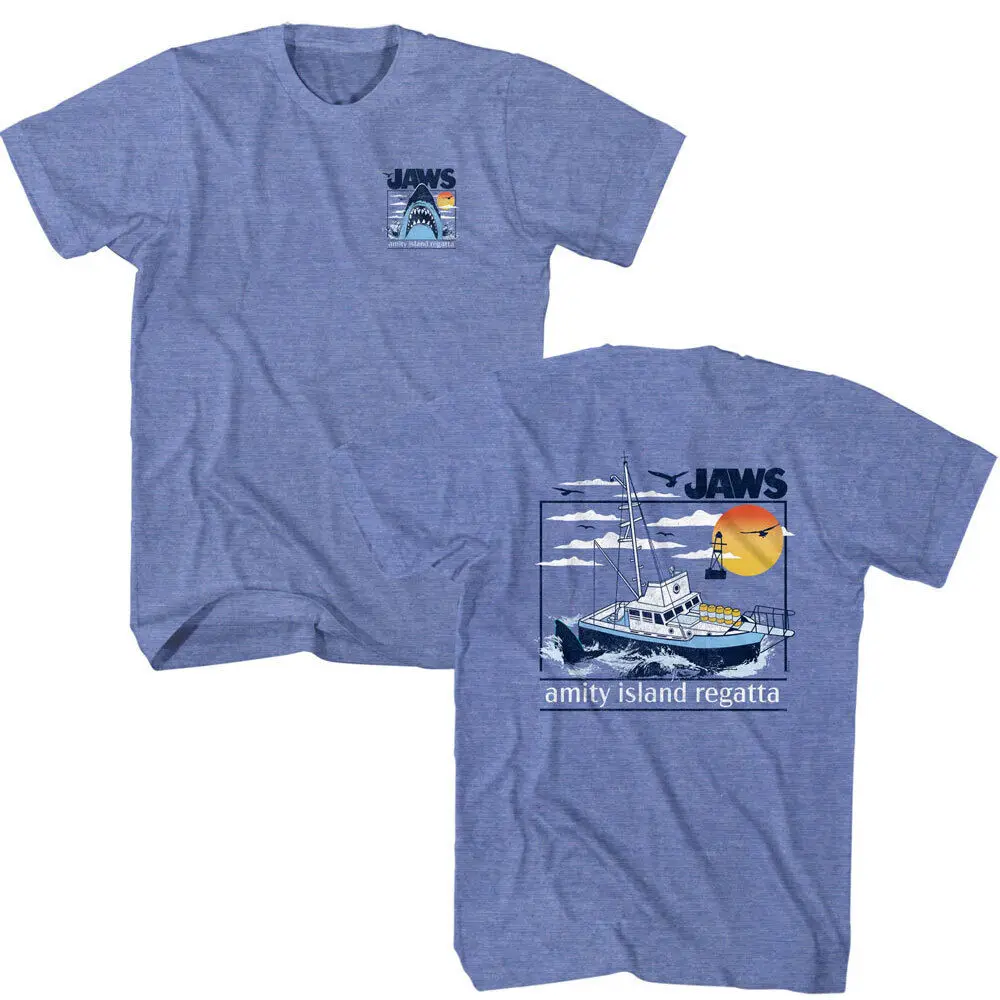 

Jaws 70's Thriller Movie Amity Island Regatta Orca Boat Men's T Shirt