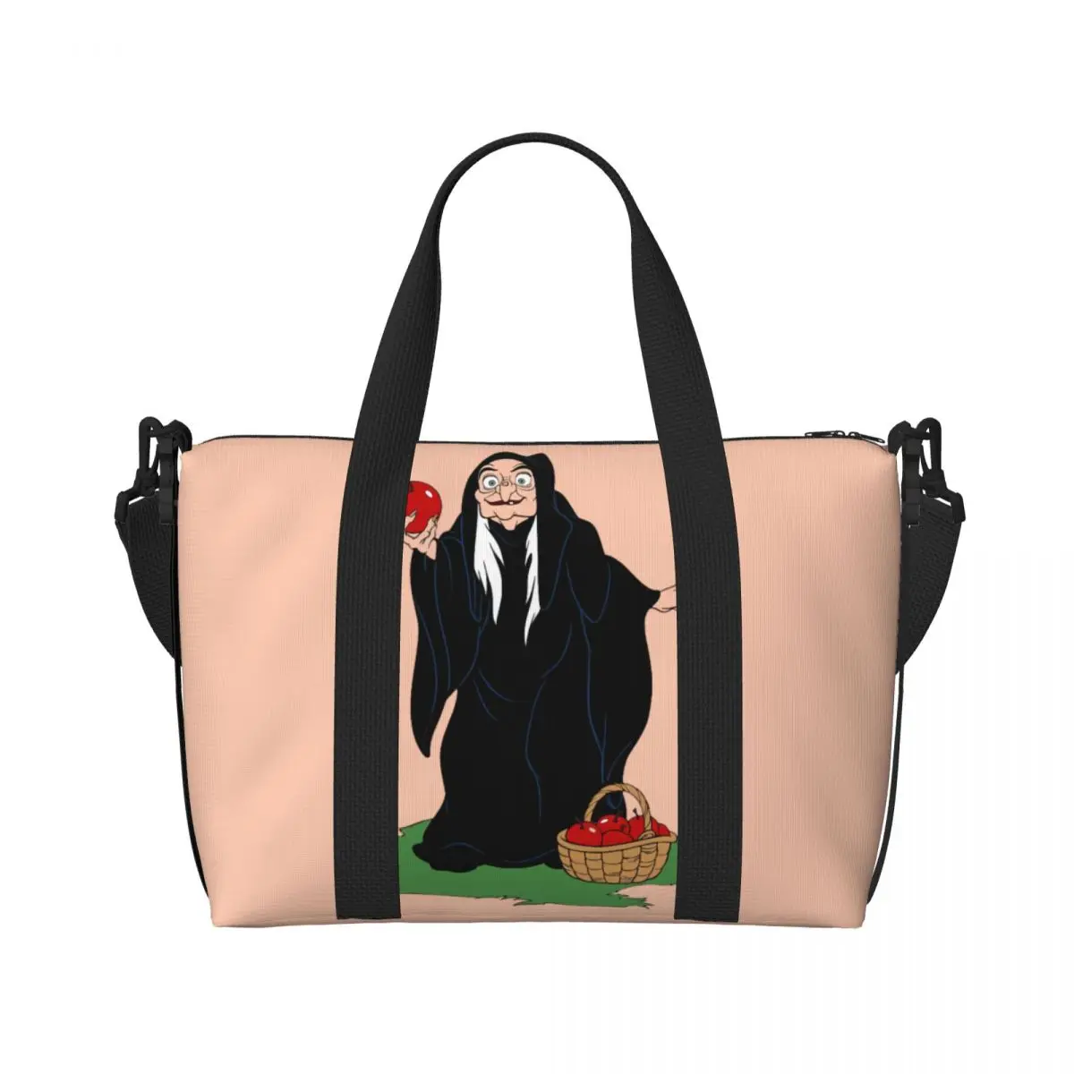 Custom Snow White And The Seven Dwarfs Tote Bag Women Large Capacity Anime Beach Gym Travel Bags